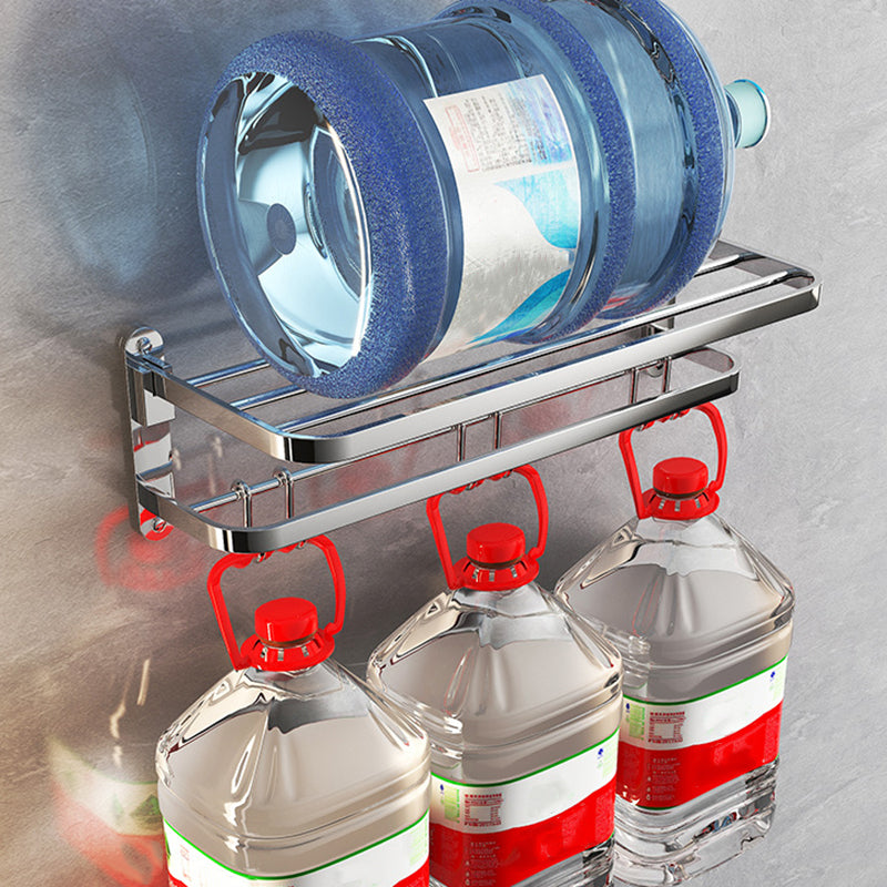 BowLift | Chrome Modern Bathroom Hardware Set Stainless Steel Towel Hook/Towel Rail & Bathroom Shelf