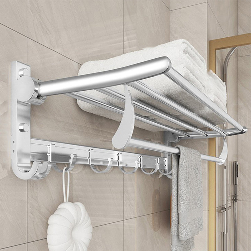 BowLift | Chrome/Black Classic Bathroom Accessory Set Modern Bath Shelf/Towel Bar & Paper Holder