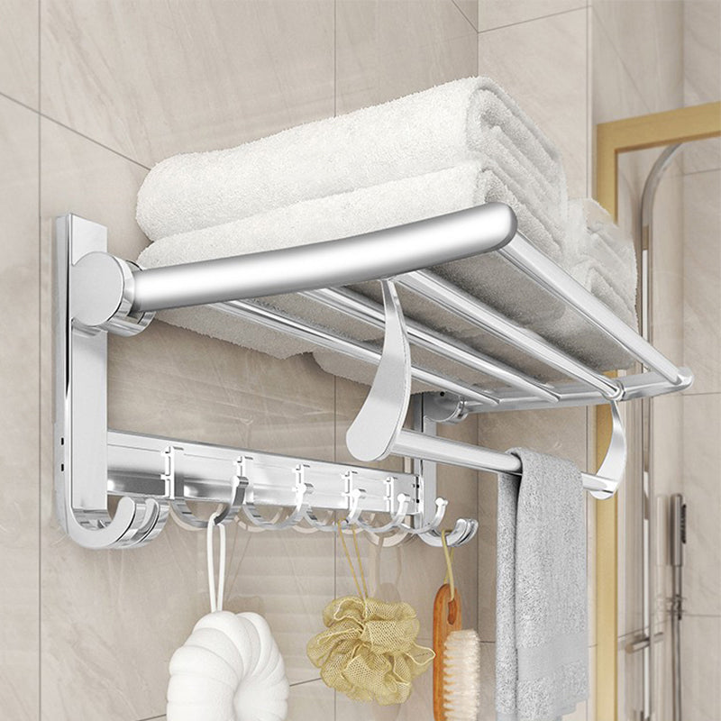 BowLift | Chrome/Black Classic Bathroom Accessory Set Modern Bath Shelf/Towel Bar & Paper Holder