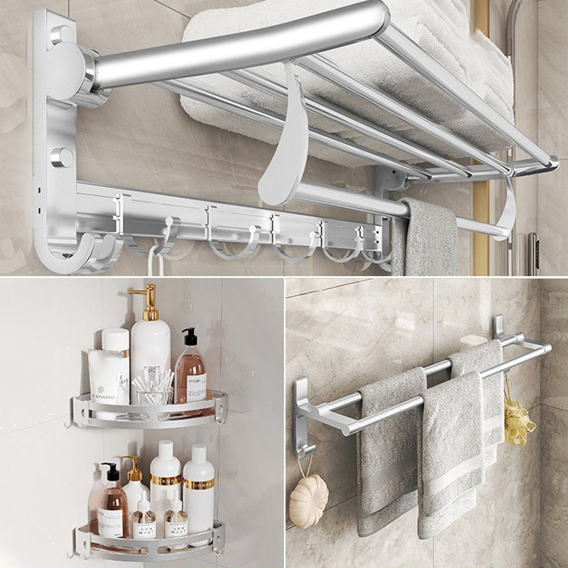 BowLift | Chrome/Black Classic Bathroom Accessory Set Modern Bath Shelf/Towel Bar & Paper Holder