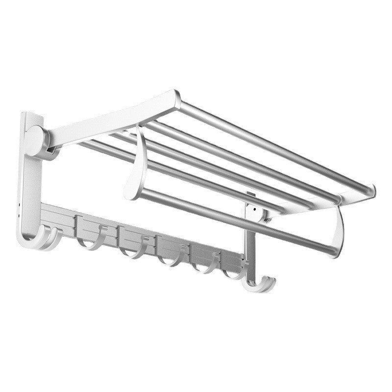 BowLift | Chrome/Black Classic Bathroom Accessory Set Modern Bath Shelf/Towel Bar & Paper Holder