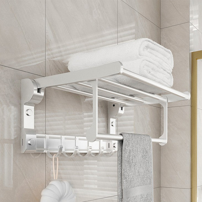 BowLift | Chrome/Black Classic Bathroom Accessory Set Modern Bath Shelf/Towel Bar & Paper Holder