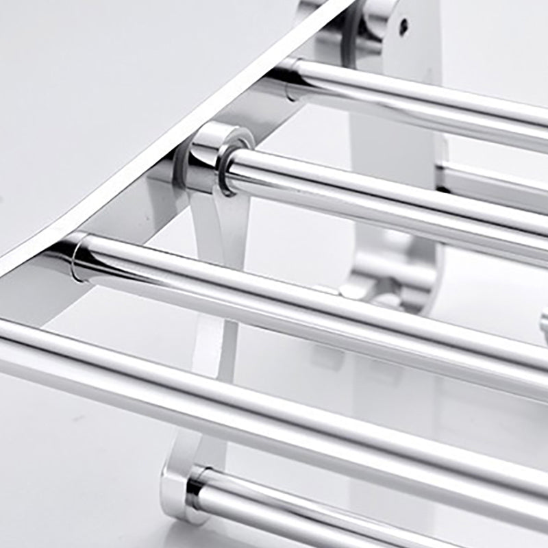 BowLift | Chrome/Black Classic Bathroom Accessory Set Modern Bath Shelf/Towel Bar & Paper Holder