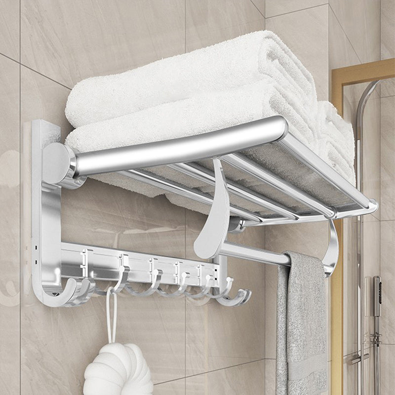 BowLift | Chrome/Black Classic Bathroom Accessory Set Modern Bath Shelf/Towel Bar & Paper Holder