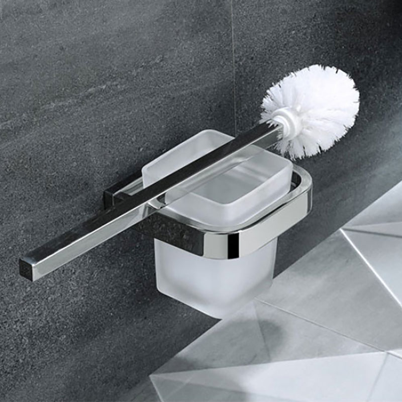 BowLift | Polished Chrome Modern Bathroom Accessory Set made of Stainless Steel Towel Holder/Soap Dish