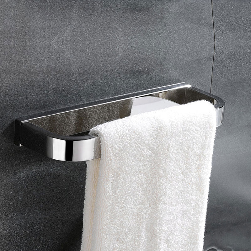 BowLift | Polished Chrome Modern Bathroom Accessory Set made of Stainless Steel Towel Holder/Soap Dish