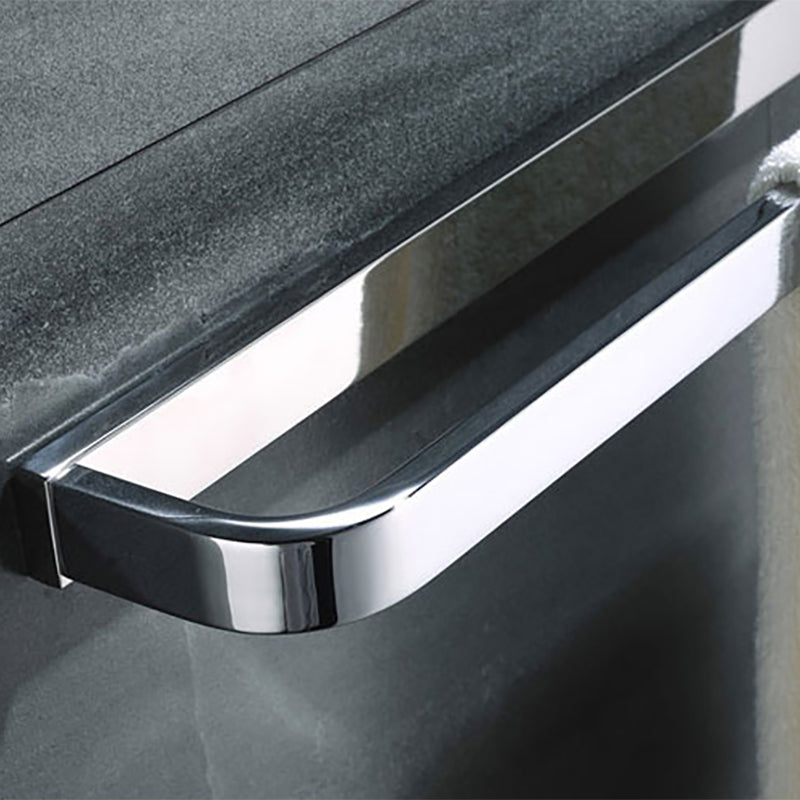 BowLift | Polished Chrome Modern Bathroom Accessory Set made of Stainless Steel Towel Holder/Soap Dish