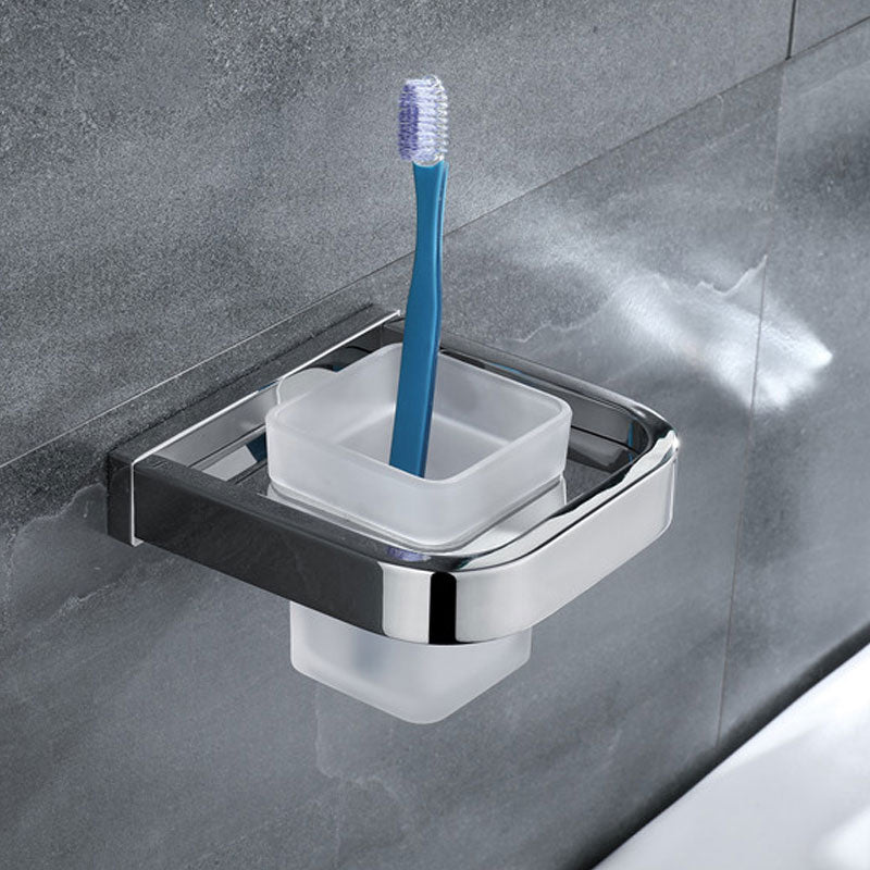 BowLift | Polished Chrome Modern Bathroom Accessory Set made of Stainless Steel Towel Holder/Soap Dish