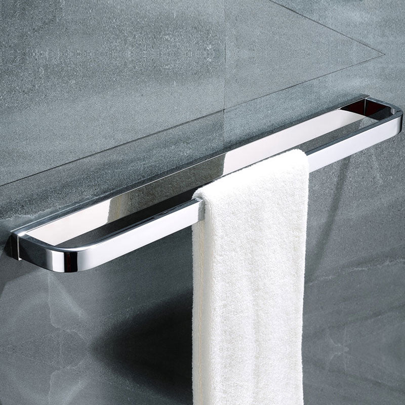 BowLift | Polished Chrome Modern Bathroom Accessory Set made of Stainless Steel Towel Holder/Soap Dish