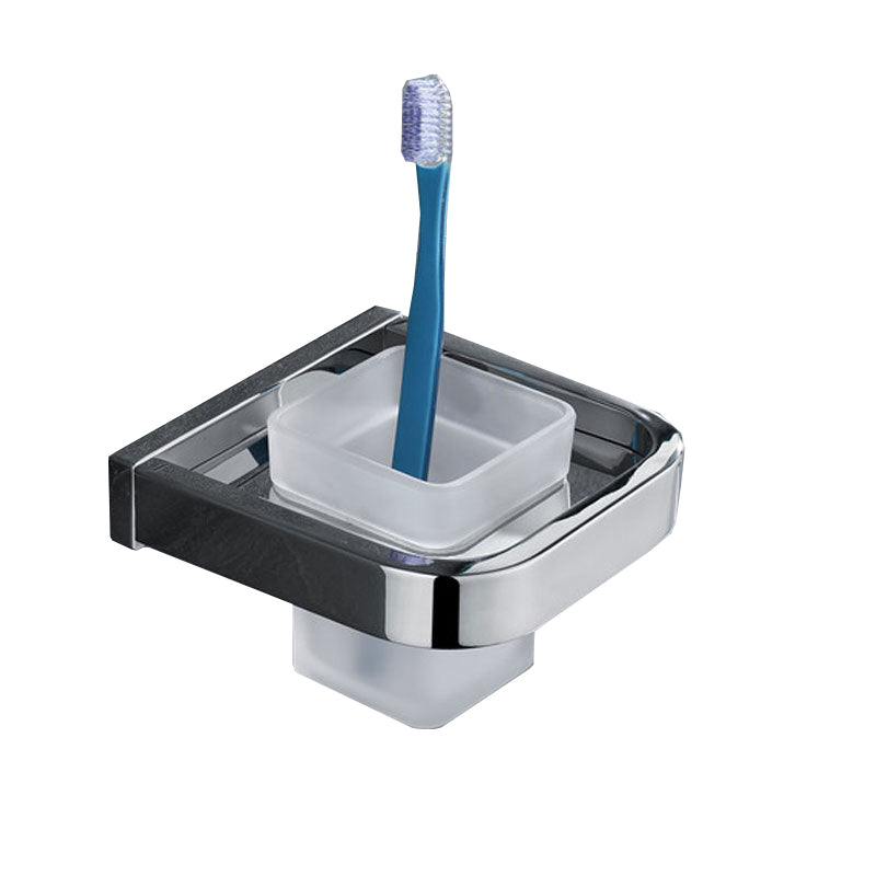 BowLift | Polished Chrome Modern Bathroom Accessory Set made of Stainless Steel Towel Holder/Soap Dish