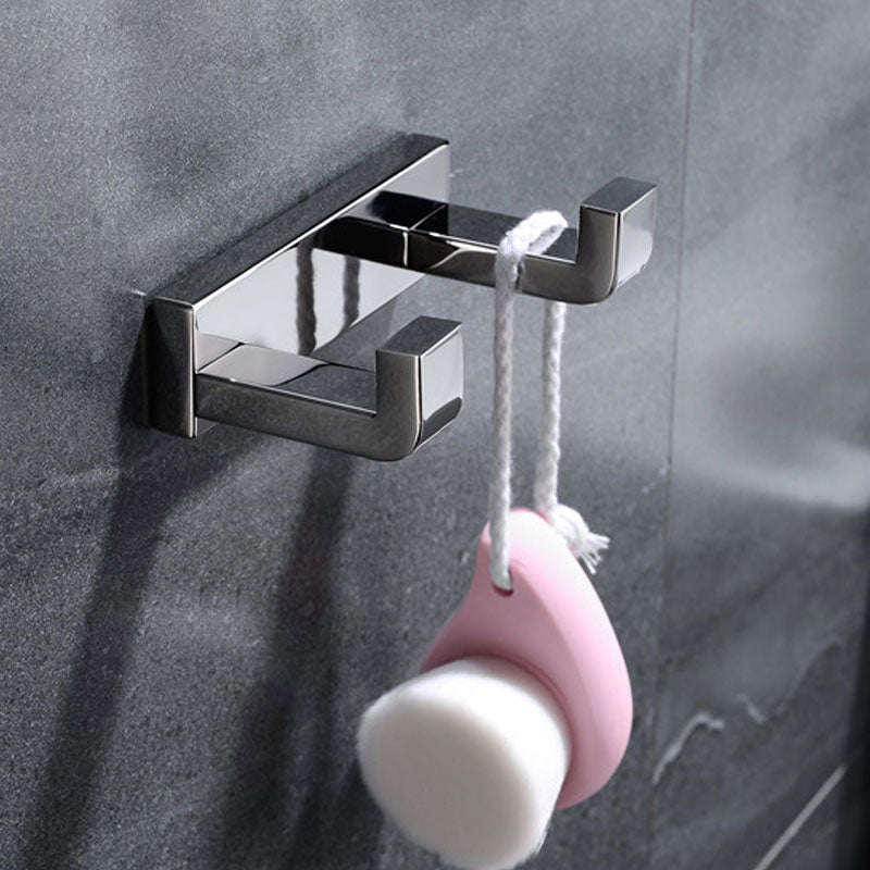 BowLift | Polished Chrome Modern Bathroom Accessory Set made of Stainless Steel Towel Holder/Soap Dish