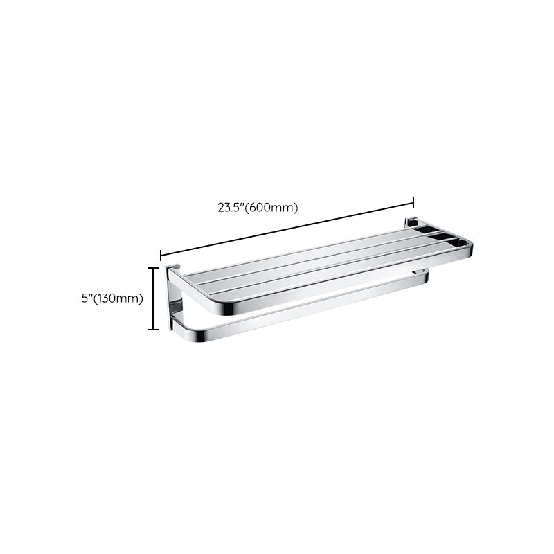 BowLift | Polished Chrome Modern Bathroom Accessory Set made of Stainless Steel Towel Holder/Soap Dish
