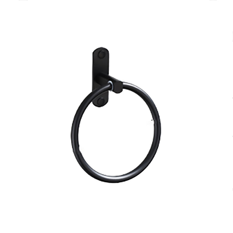 BowLift | Contemporary Bathroom Accessory Set Black Surface Bathrobe Hook/Towel Ring Bar
