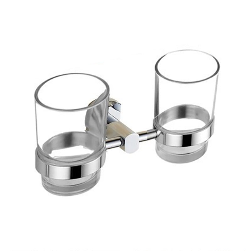 BowLift | Polished Chrome Modern Bathroom Accessory Set Silver Towel Holder/Bath Shelf