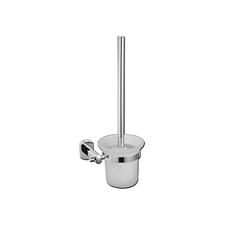 BowLift | Polished Chrome Modern Bathroom Accessory Set Silver Towel Holder/Bath Shelf