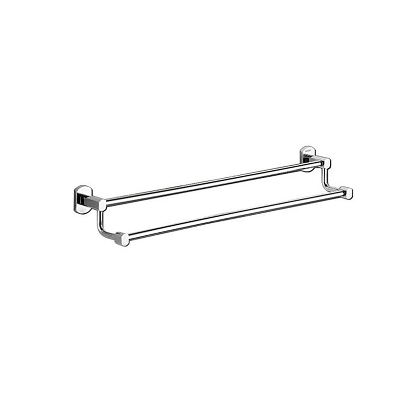 BowLift | Polished Chrome Modern Bathroom Accessory Set Silver Towel Holder/Bath Shelf