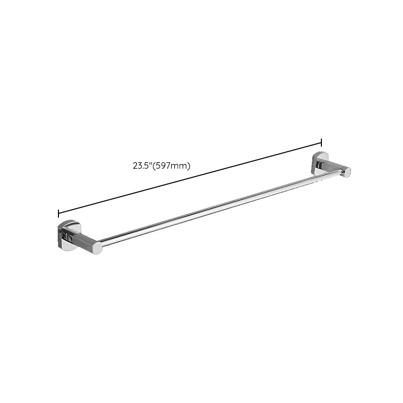 BowLift | Polished Chrome Modern Bathroom Accessory Set Silver Towel Holder/Bath Shelf