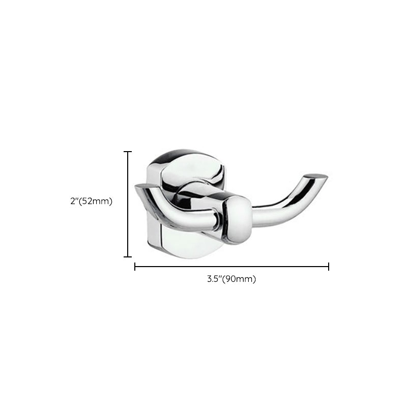 BowLift | Polished Chrome Modern Bathroom Accessory Set Silver Towel Holder/Bath Shelf