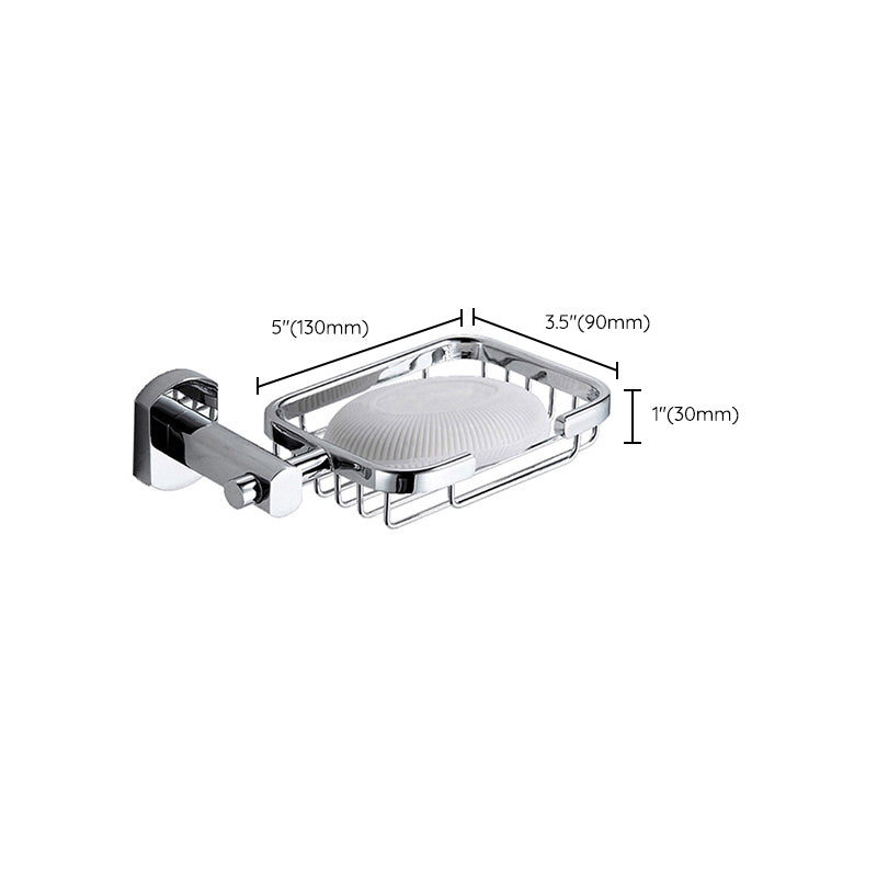 BowLift | Polished Chrome Modern Bathroom Accessory Set Silver Towel Holder/Bath Shelf