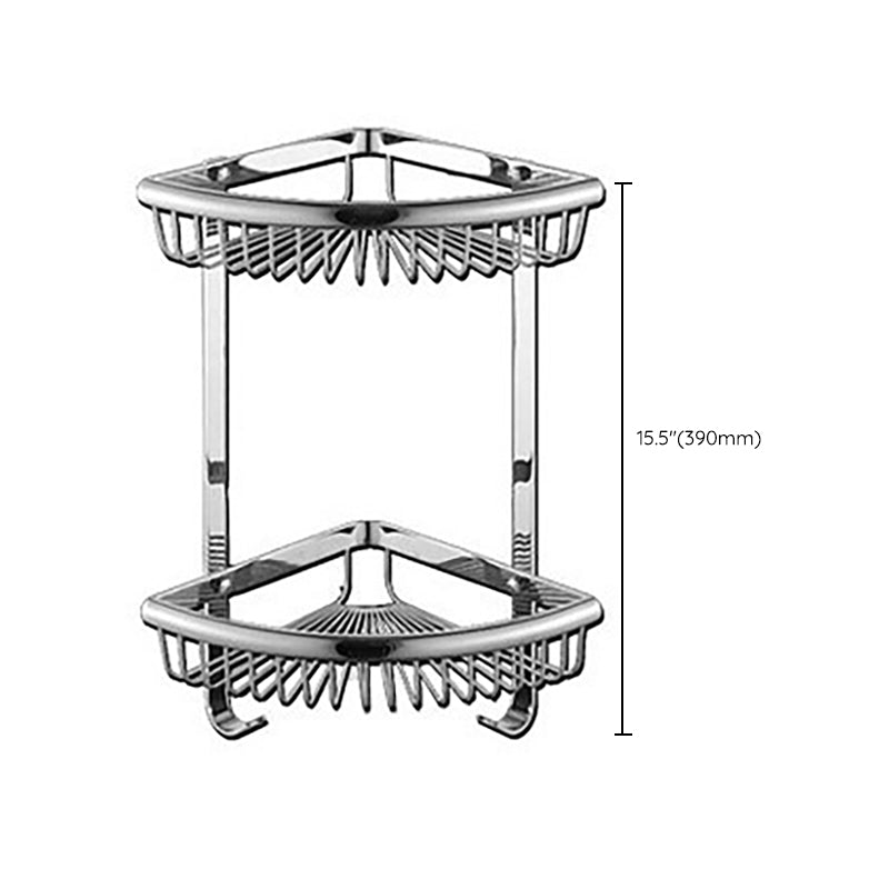 BowLift | Polished Chrome Modern Bathroom Accessory Set Silver Towel Holder/Bath Shelf