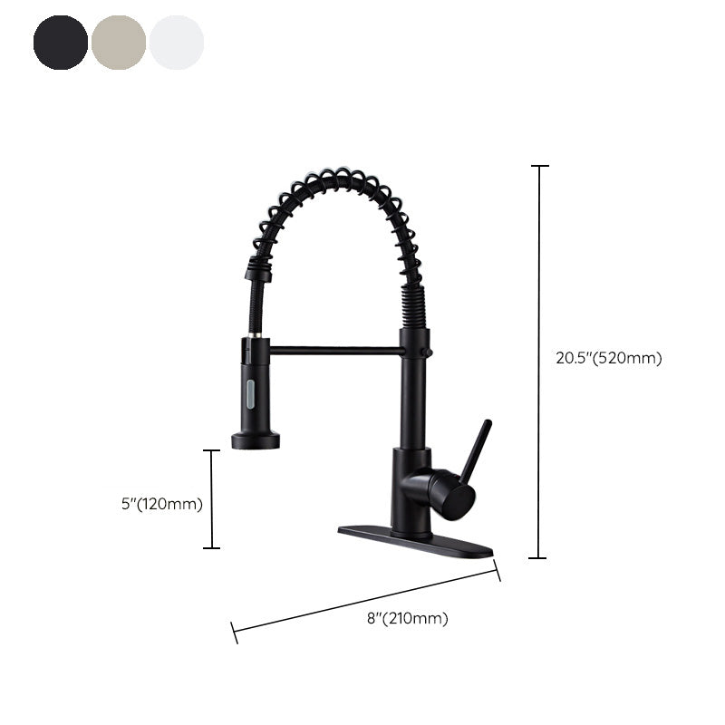 BowLift | Glam Basin Faucet Brass Lever Handles Spring Neck Three-Function Bathroom Sink Tap