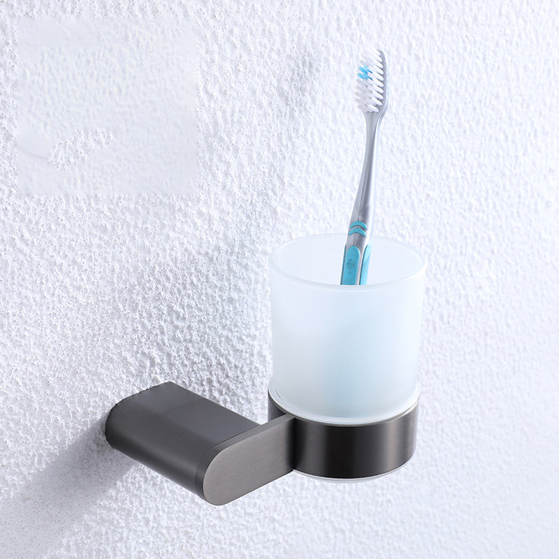 BowLift | Dark gray modern bathroom accessory set stainless steel bathroom accessory set