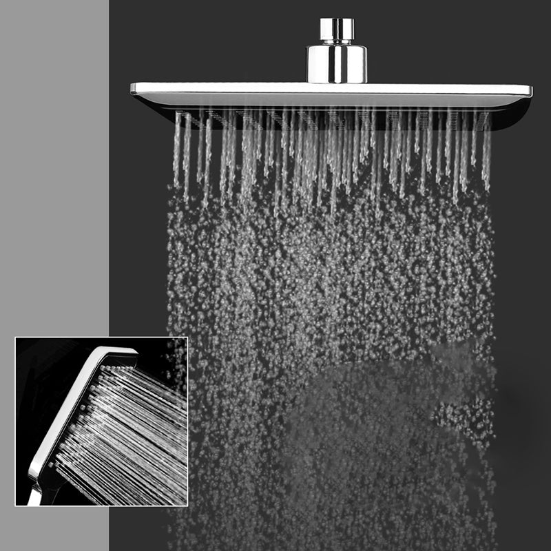 BowLift | Chrome Square Shower Head Combination Wall Mounted and Ceiling Mounted Handheld Shower