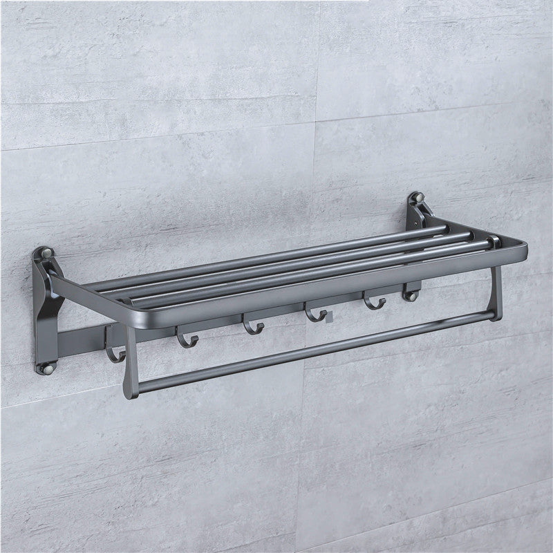 BowLift | Matt gray bathroom accessory set bathroom shelf/towel holder & paper holder included