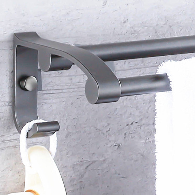 BowLift | Matt gray bathroom accessory set bathroom shelf/towel holder & paper holder included