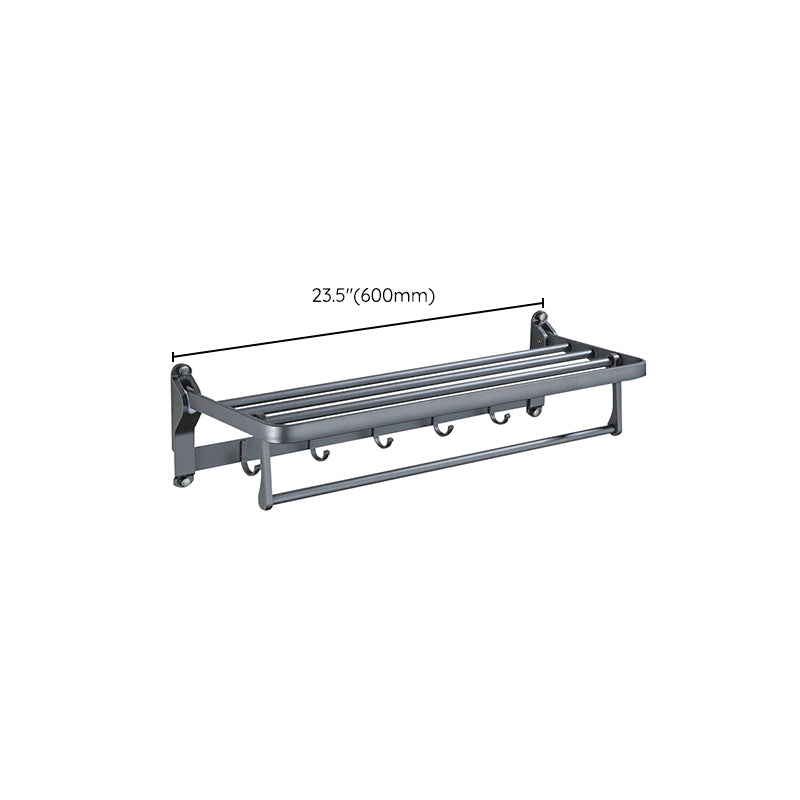 BowLift | Matt gray bathroom accessory set bathroom shelf/towel holder & paper holder included