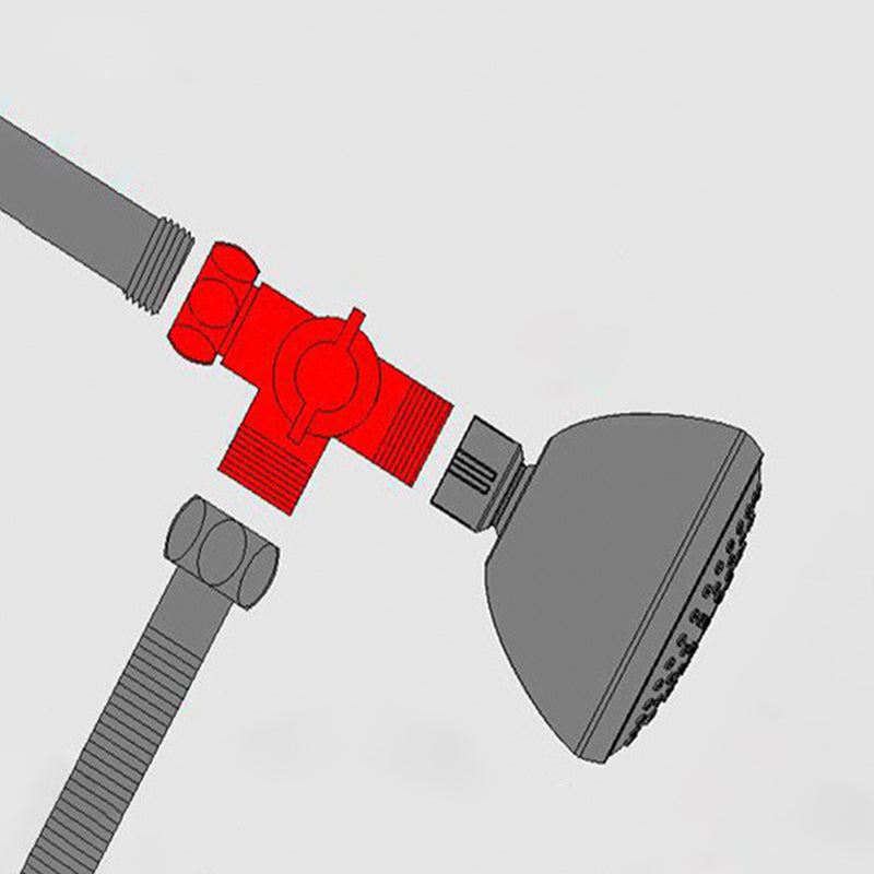 BowLift | Silver Dual Shower Head Round Rainfall Wall-Mounted Shower Head