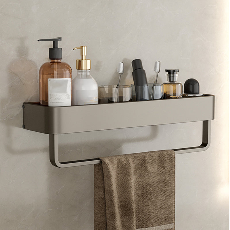 BowLift | Contemporary Aluminum Bathroom Accessory Set Grey Bath Shelf