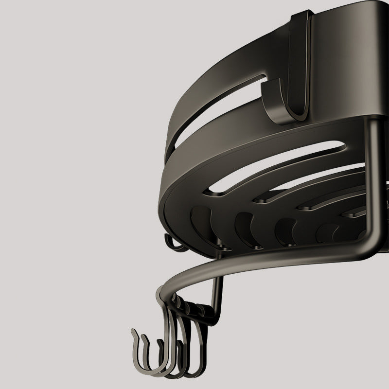 BowLift | Contemporary Aluminum Bathroom Accessory Set Grey Bath Shelf