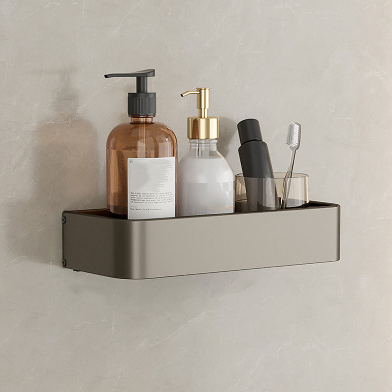 BowLift | Contemporary Aluminum Bathroom Accessory Set Gray Bath Shelf