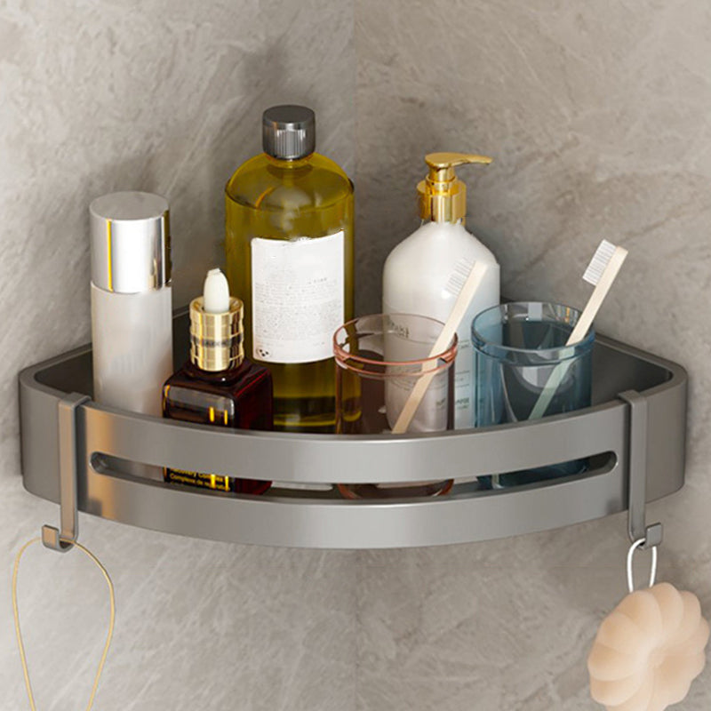 BowLift | Contemporary Aluminum Bathroom Accessory Set Grey Bath Shelf