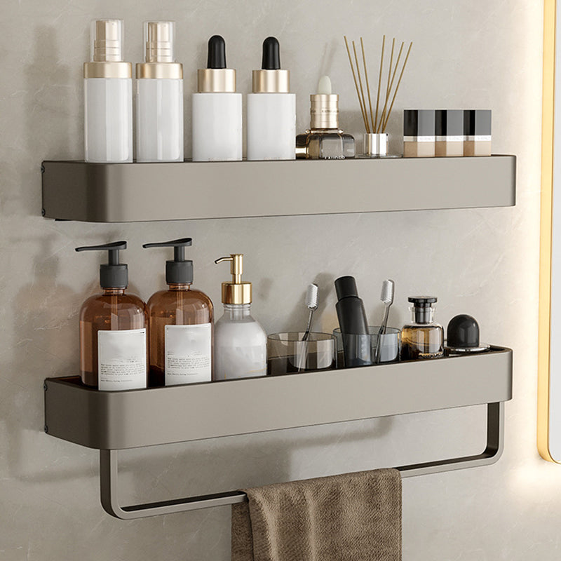 BowLift | Contemporary Aluminum Bathroom Accessory Set Grey Bath Shelf