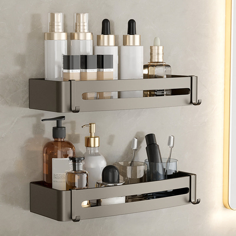 BowLift | Contemporary Aluminum Bathroom Accessory Set Gray Bath Shelf