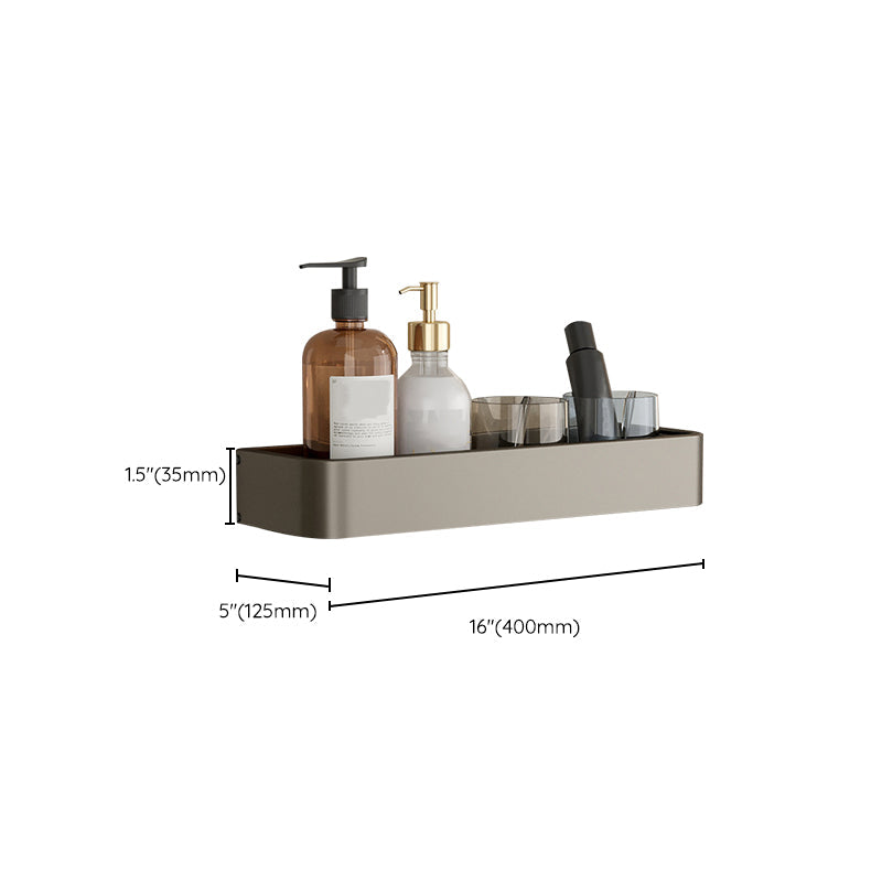 BowLift | Contemporary Aluminum Bathroom Accessory Set Grey Bath Shelf