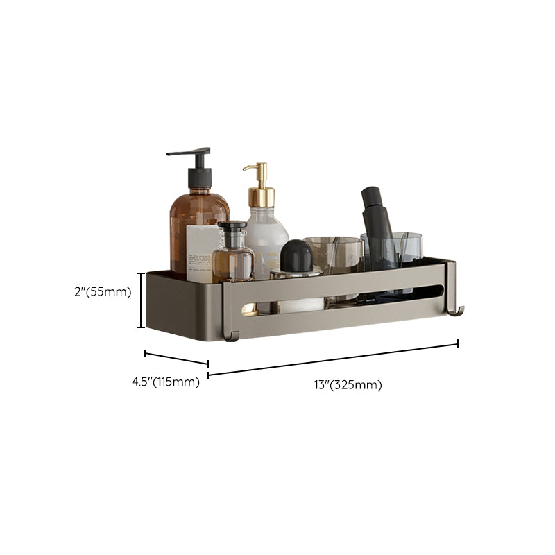 BowLift | Contemporary Aluminum Bathroom Accessory Set Grey Bath Shelf