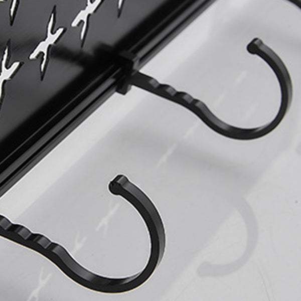 BowLift | Black / Silver Bathroom Accessories Aluminum Hardware Set Bathroom Shelf