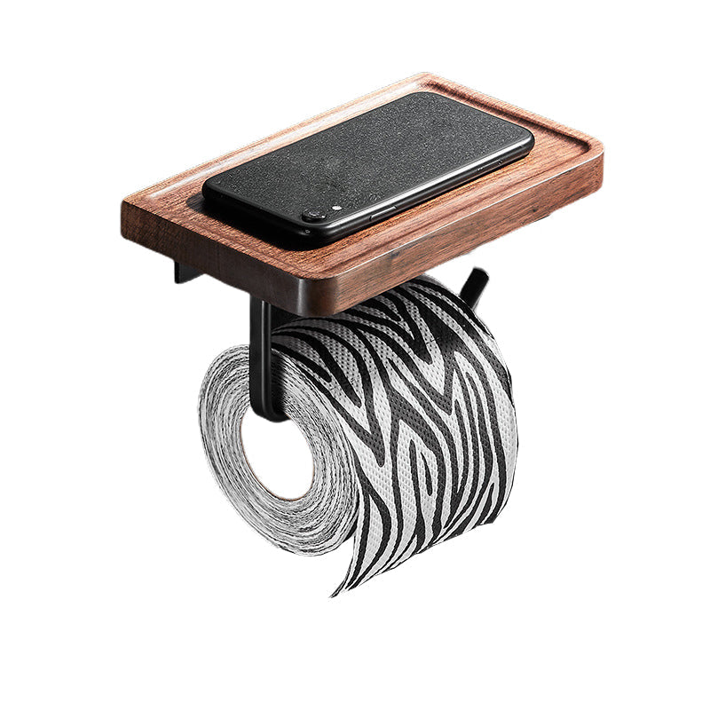 BowLift | Wood & Aluminum Bathroom Set Brown Bathroom Accessory Set