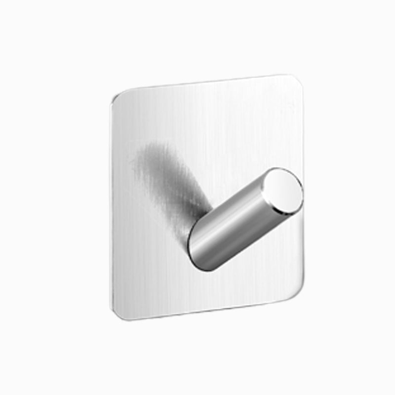 BowLift | Modern Bathroom Hardware Set in Stainless Steel Brushed Chrome Towel Bar/Ring & Bathrobe Hook