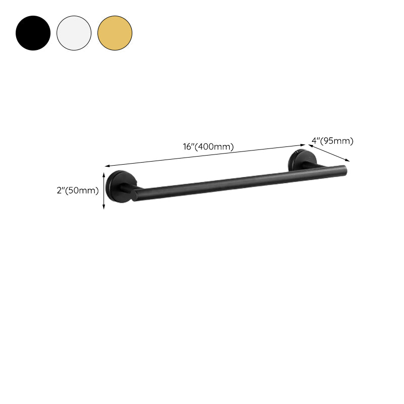 BowLift | Modern Bathroom Hardware Set in Stainless Steel Brushed Chrome Towel Bar/Ring & Bathrobe Hook