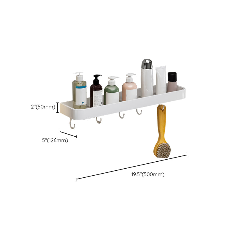 BowLift | Contemporary Bathroom Accessory Set Metal Bath Shelf in White