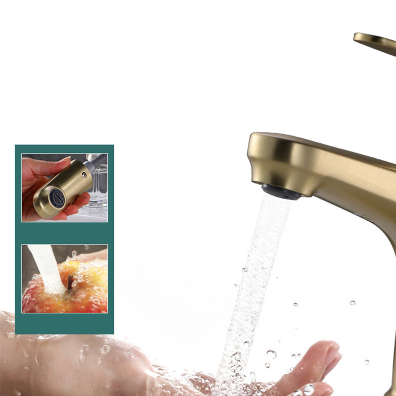 BowLift | Contemporary Basin Faucet Copper Pure Color Single Lever Retractable Basin Faucet