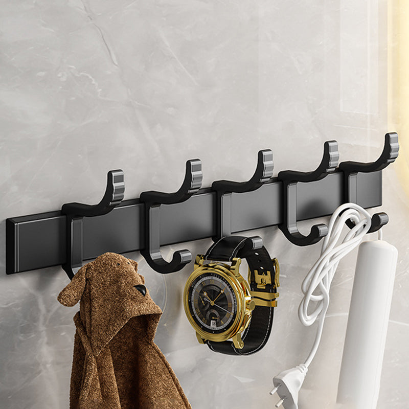 BowLift | Black Aluminum Bathroom Accessory Set Modern Bathroom Shelf / Towel Bar & Paper Holder