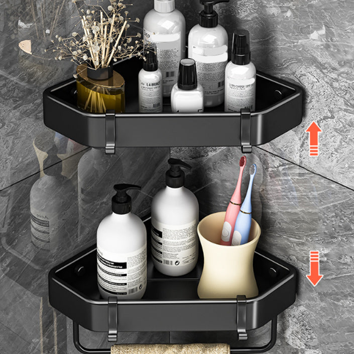BowLift | Modern Black-White Metal Bath Hardware Set Bath Shelf Bathroom Hardware Set