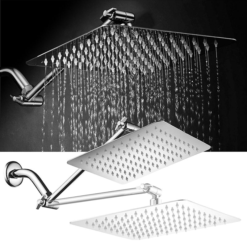 BowLift | Contemporary Shower Combination Dual Shower Head Ceiling Mounted Metal Square Shower Head