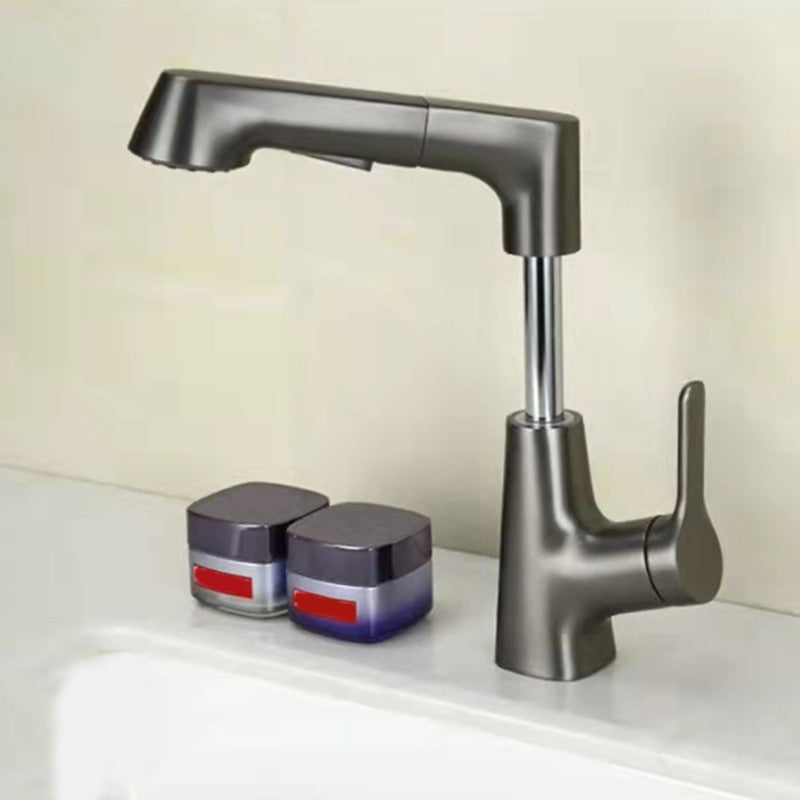 BowLift | Centered Sink Faucet Contemporary Pull-Out Faucet with Single Handle Operation