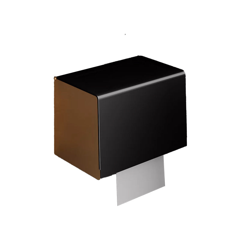 BowLift | Black and Brass Bathroom Hardware Set Modern Stainless Steel Bathroom Shelf/Towel Holder/Paper Holder